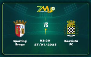 sporting braga boavista fc 27 01 vdqg bo dao nha - Soi kèo Sporting Braga vs Boavista FC Lợi thế vượt trội thuộc về đội chủ nhà